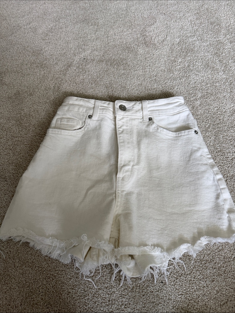 Divided by H&M white Wash Denim Cutoff Shorts